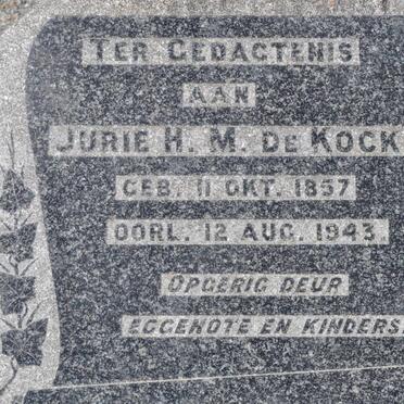 KOCK Jurie H.M., de 1857-1943