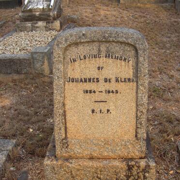 KLERK Johannes, de 1884-1945