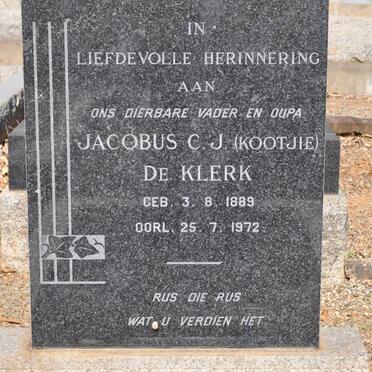KLERK Jacobus C.J., de 1889-1972