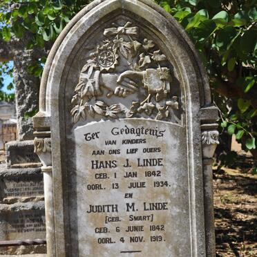 LINDE Hans J. 1842-1934 &amp; Judith M. SWART 1842-1919
