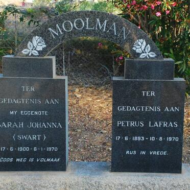 MOOLMAN Petrus Lafras 1893-1970 &amp; Sarah Johanna SWART 1900-1970