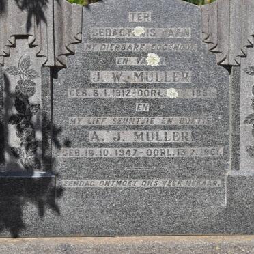MULLER J.W. 1912-1951 :: MULLER A.J. 1947-1951