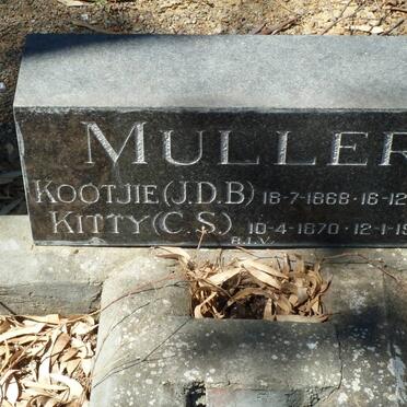 MULLER J.D.B. 1868-1950 &amp; MULLER C.S. 1870-1945