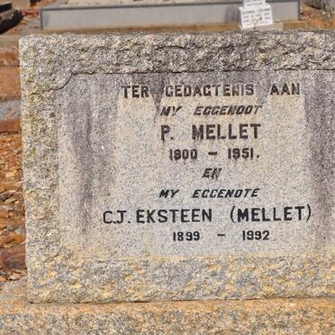 MELLET P. 1900-1951 &amp; C.J. EKSTEEN previously MELLET 1899-1992
