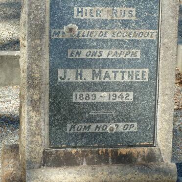 MATTHEE J.H. 1889-1942