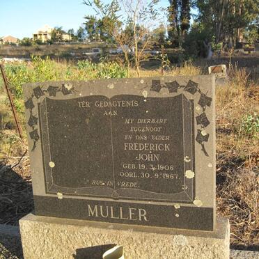 MULLER Frederick John 1906-1967