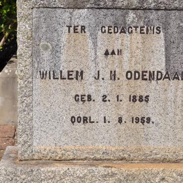 ODENDAAL Willem J.H. 1885-1959