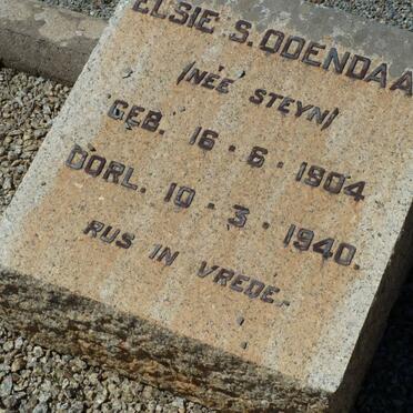 ODENDAAL Elsie S. nee STEYN 1904-1940