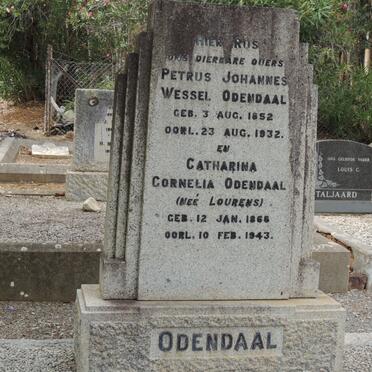 ODENDAAL Petrus Johannes Wessel 1852-1932 &amp; Catharina Cornelia LOURENS 1866-1943