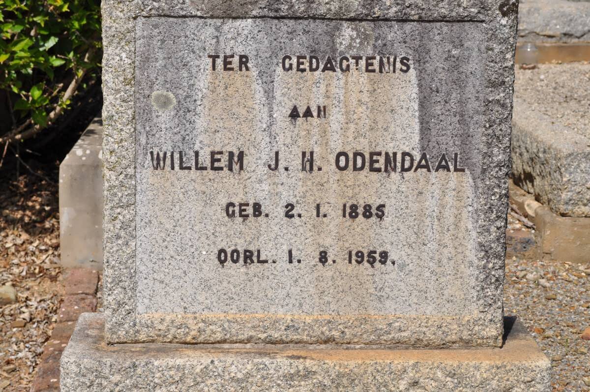 ODENDAAL Willem J.H. 1885-1959