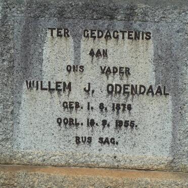 ODENDAAL Willem J. 1876-1955