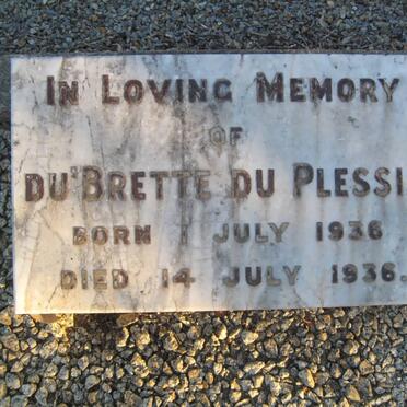 PLESSIS Du'Brette, du 1936-1936