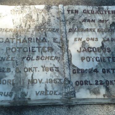 POTGIETER Jacobus E. 1869-1945 &amp; Catharina E. FÖLSCHER 1863-1953