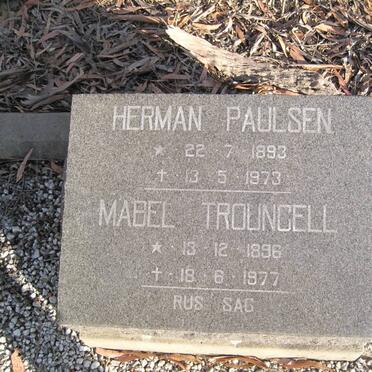PAULSEN Herman 1893-1973 &amp; Mabel TROUNCELL 1896-1977