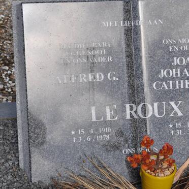 ROUX Alfred G., le 1910-1978 &amp; Joan Johanna Catherina 1923-2008