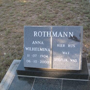 ROTHMANN Anna Wilhelmina 1904-2000