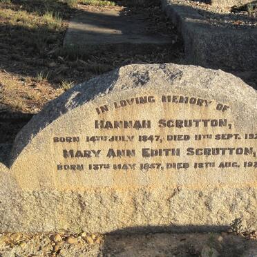 SCRUTTON Hannah 1847-1920 :: SCRUTTON Mary Ann Edith 1857-1927