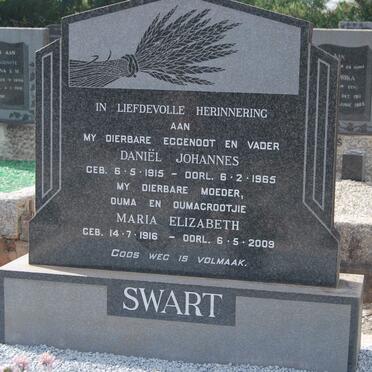 SWART Daniël Johannes 1915-1965 &amp; Maria Elizabeth 1916-2009