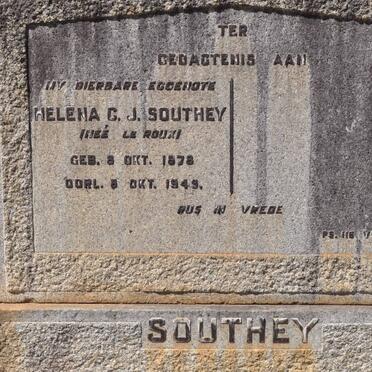SOUTHEY Helena C.J. nee LE ROUX 1878-1949