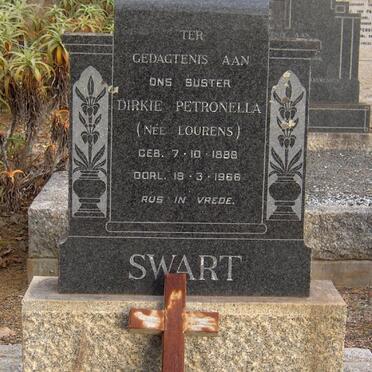 SWART Dirkie Petronella nee LOURENS 1888-1966