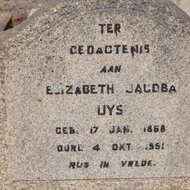 UYS Elizabeth Jacoba 1868-1951
