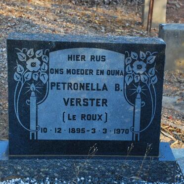 VERSTER Petronella B nee LE ROUX 1895-1970