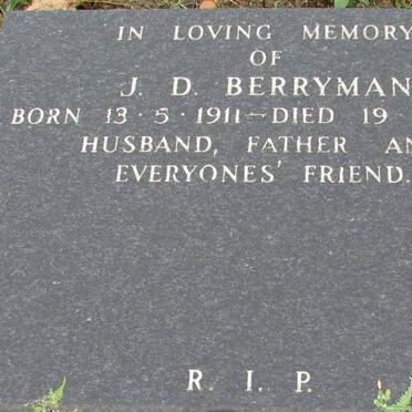 BERRYMAN J.D. 1911-1977