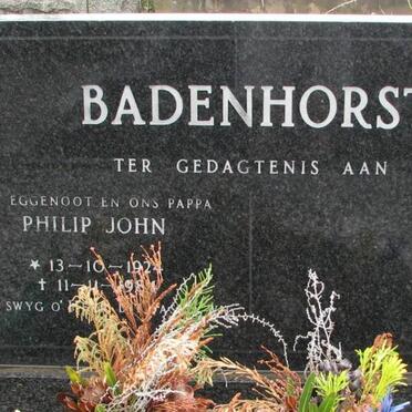BADENHORST Philip John 1924-1984