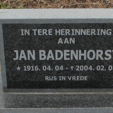 BADENHORST Jan 1916-2004