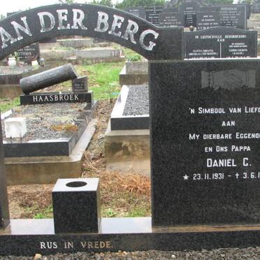 BERG Daniel C., van der 1931-1977