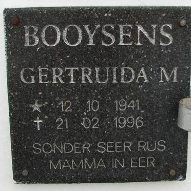 BOOYSENS Gertruida M. 1941-1996