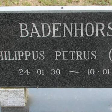 BADENHORST Philippus Petrus 1930-1983