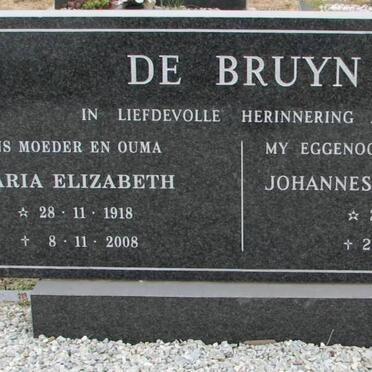BRUYN Johannes Louis, de 1915-1988 &amp; Maria Elizabeth 1918-2008