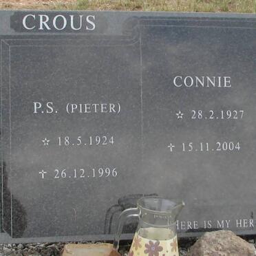 CROUS P.S. 1924-1996 &amp; Connie 1927-2004