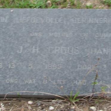 CROUS J.H. 1895-1974