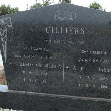 CILLIERS A.A.P. 1906-1994 &amp; H.C. VILJOEN 1914-1979