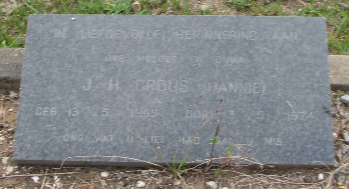 CROUS J.H. 1895-1974