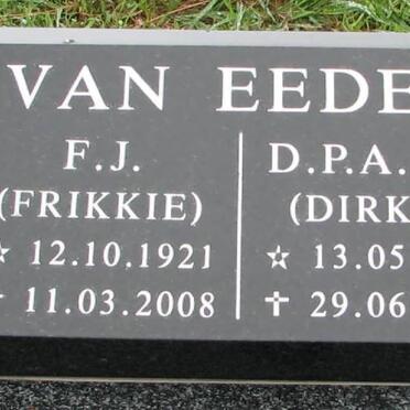 EEDEN F.J., van 1921-2008 :: EEDEN D.P.A.J.D., van 1932-2010