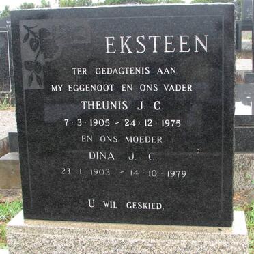 EKSTEEN Theunis J.C. 1905-1975 &amp; Dina J.C. 1903-1979