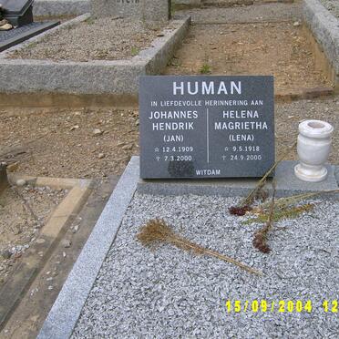 HUMAN Johannes Hendrik 1909-2000 &amp; Helena Magrietha 1918-2000