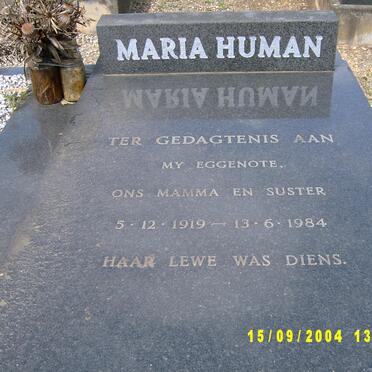 HUMAN Maria 1919-1984