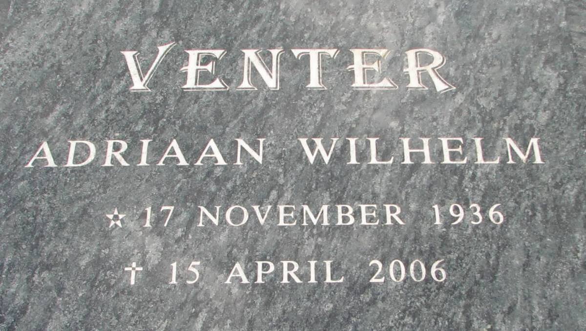VENTER Adriaan Wilhelm 1936-2006