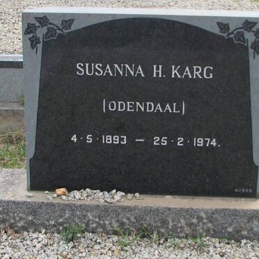 KARG Susanna H. nee ODENDAAL 1893-1974