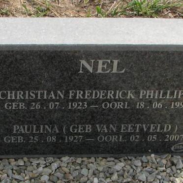 NEL Christian Frederick Phillipus 1923-1994 &amp; Paulina VAN EETVELD 1927-2007
