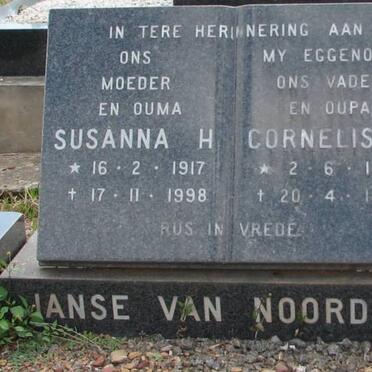 NOORDWYK Cornelis J., janse van 1914-1979 &amp; Susanna H. 1917-1998