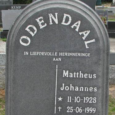 ODENDAAL Mattheus Johannes 1928-1999