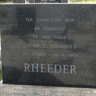 RHEEDER Jacobus Johannes 1905-1974