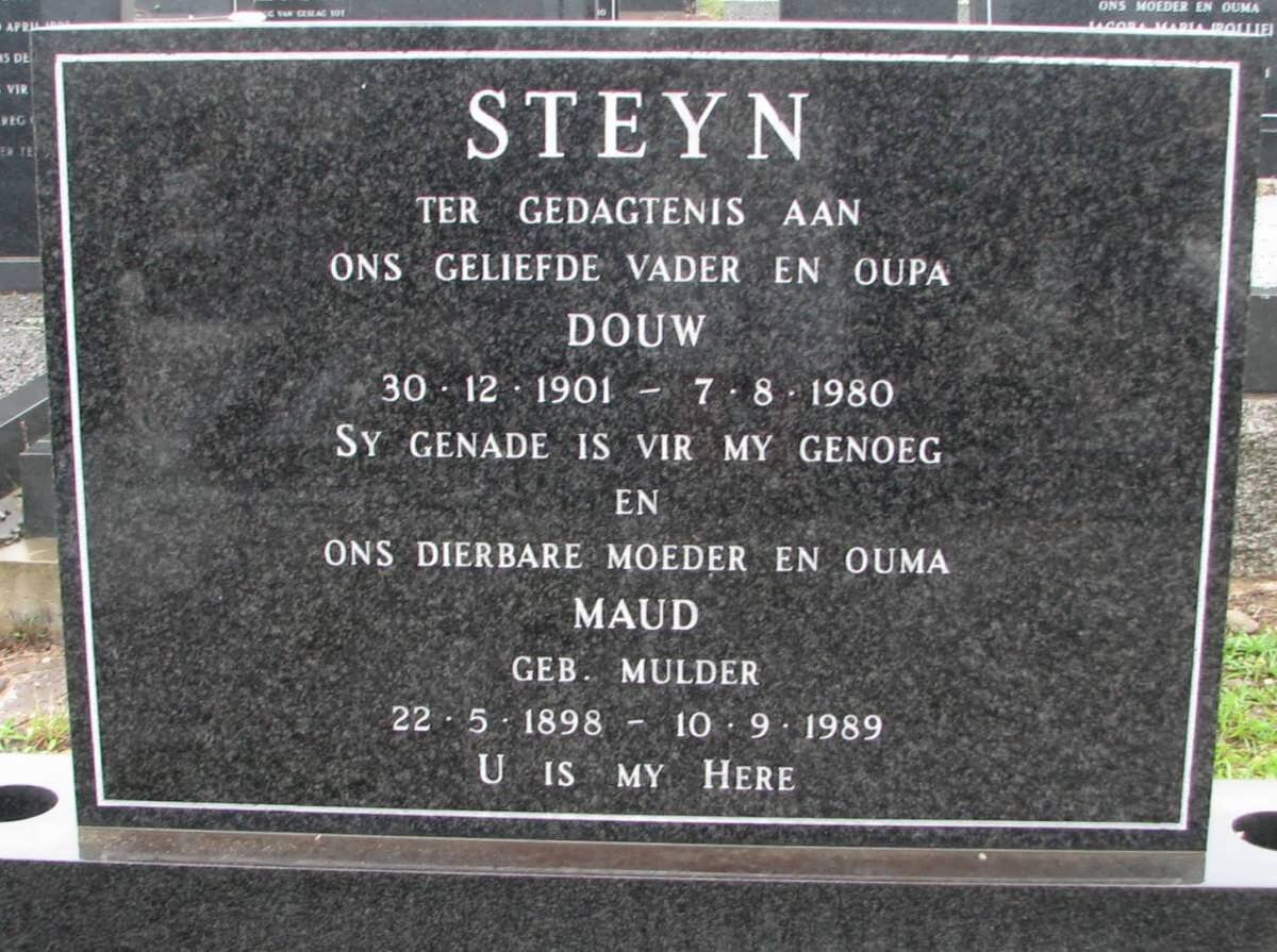 STEYN Douw 1901-1980 &amp; Maud MULDER 1898-1989