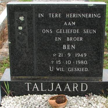 TALJAARD Ben 1949-1980