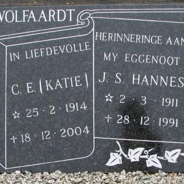 WOLFAARDT J.S. Hannes 1911-1991 &amp; C.E. 1914-2004